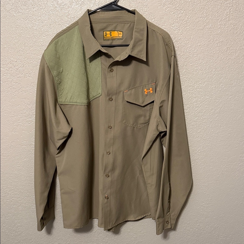 Under Armour Men's Green UA Prey Long Sleeve Shooting Shirt 3XL